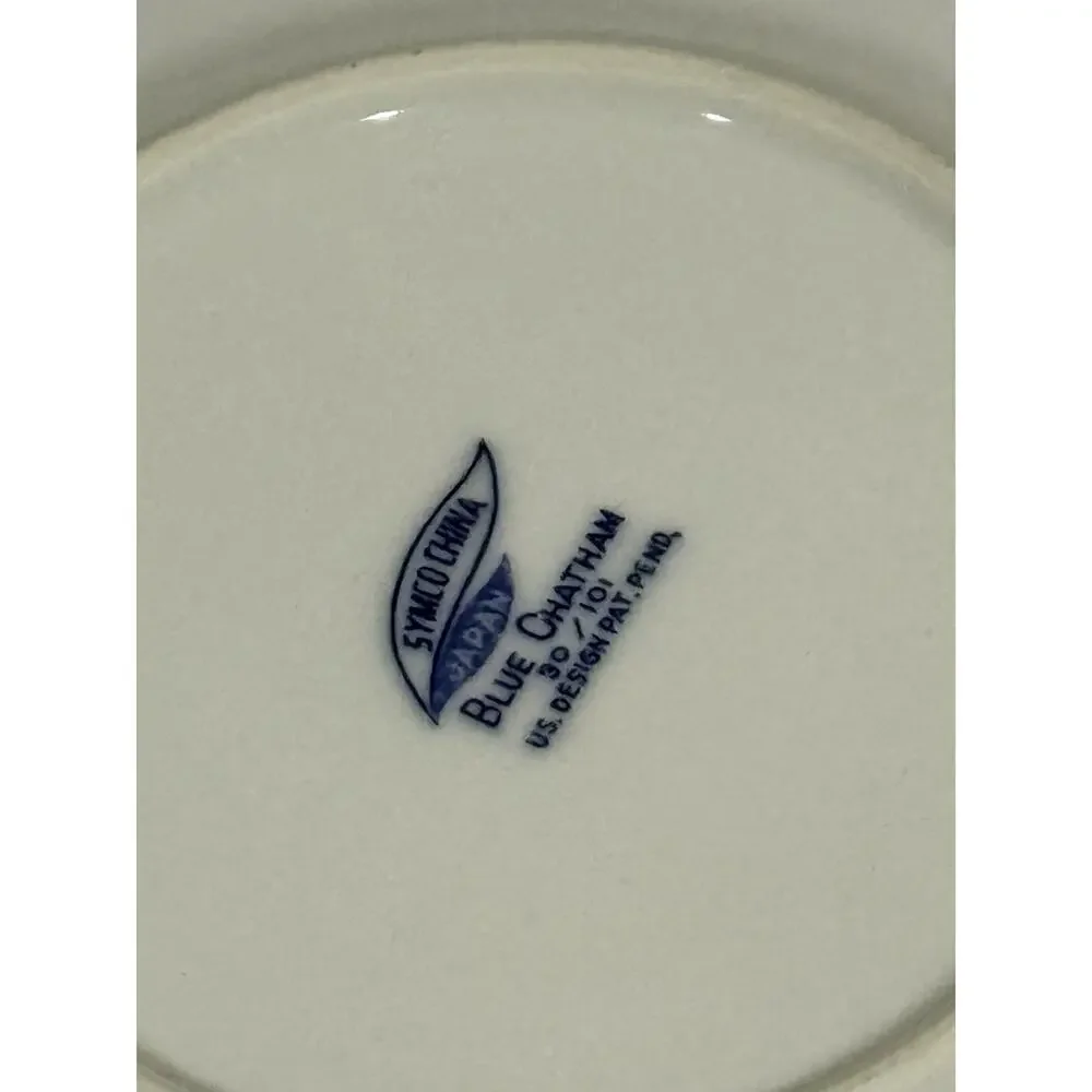 Set of 2 Syracuse China Blue Chatham Blue Floral Bread & Butter Dessert Plates